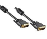 DVI-Digital Dual Link Kabel, 24+1 Stecker auf Stecker, 2 Ferritkerne, schwarz, DINIC Polybag, Länge 5,00m